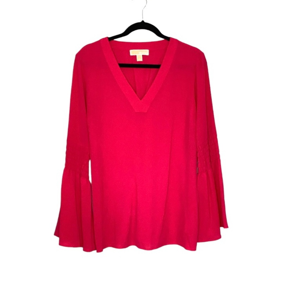 Michael Kors Hot Pink Bell Sleeve Blouse